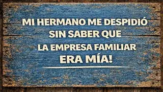 MI HERMANO ME DESPIDIÓ SIN SABER QUE LA EMPRESA FAMILIAR ERA MÍA!