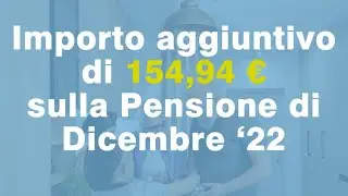 BONUS 154,94 euro ai Pensionati a Dicembre 2022: a chi spetta?