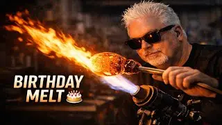 LIVE Glassblowing – Birthday Melt at 4000° 🎂🔥 (Celebration Stream)
