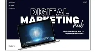 dark blue Bold Minimalist Digital Marketing Video