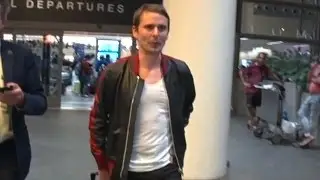 Muse Rocker Matt Bellamy Eases His Way Through Customs At LAX