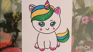 How to draw a cute unicorn  step by step 