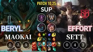 DWG BeryL Maokai vs SB Effort Sett Sup - KR Patch 10.25