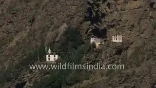Kardang village as seen from Keylong town, Himachal Pradesh