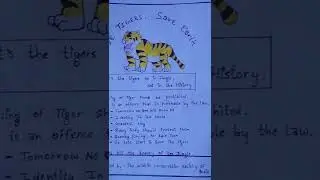 TIGERS | Save Tigers, Save Earth| By Smrati #shorts