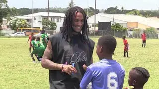 Swiss footballer Kevin Mbabu tours Barbados
