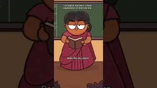 English Teacher on one line explanation.....😂 #viral #animation #school #teacher #shorts #english