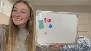 Double-sided white board with accessories