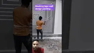 masking tape wall design painting😱🎨 #short #trending #masking #tapping #design #panting #shameem #🎨😱