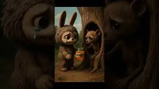 &ldquo;Labubu Helps the Bear Cub, Bringing Honey to the One Trapped Without Food in the Hollow&rdquo;