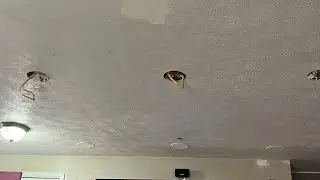 Light being installed DIY attic craw