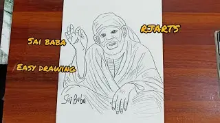 Sai baba drawing easy drawing/step by step/chitara/bhgwandrawing