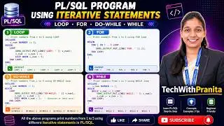 Learn PL/SQL Iterative Statements | LOOP, EXIT, CONTINUE & FOR LOOP | TechWithPranita