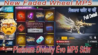 New Faded Wheel MP5 // Platinum Divinity Evo MP5 Gun Skin😂👍// full Detail Garena free Fire