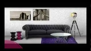 Decoondemand.com Canap&eacute; Chesterfield tissu 2,5 et 3 places - Chester