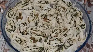 سبانخ بخبز اليوفكا فطائر شهية جدا😋😋مبدعة في الاكل