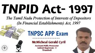 The Tamil Nadu Protection of Interests of Depositors (In Financial Establishments) Act,1997 in Tamil