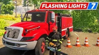 FLASHING LIGHTS #7: BAUMS&Auml;GEEINSATZ und Katzenrettung mit neuem Fahrzeug! | Blaulicht Simulation