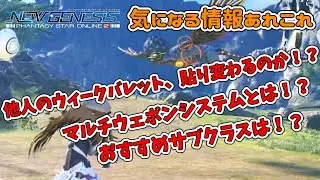 【PSO2NGS&beta;テスト攻略】ニュージェネシスでどうなるの？クラススキル、マルチウェポンシステム、サブクラスに向いてるクラスとは【ファンタシースターオンライン２】