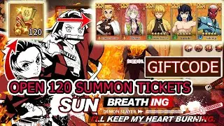 Blade of Pillar & 5 Giftcodes Gameplay - Open 120 Summon Tickets Demon Slayer Mobile Android Game