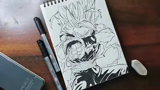 artbysukh  is live! I draw Gohan lineart