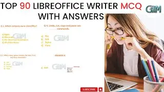 Top 90 LibreOffice Writer MCQ with answers| Libreoffice mcq questions | Libreoffice Writer |GIITM