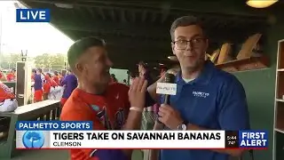 1-on-1 at Savannah Bananas baseball with Clemson Coach Erik Bakich