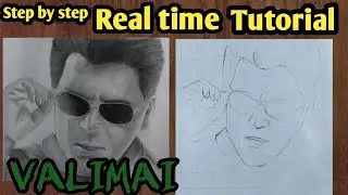 Valimai drawing|valimai Ajith drawing|how to draw Ajith|valimai Ajith outline drawing| #valimai