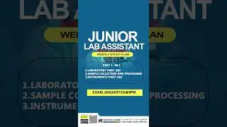 JUNIOR LAB ASSISTANT II WEEKLY SYUDY PLAN IIJOIN OUR NEW BATCH