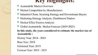Global Acetonitrile Market Research Report 2019