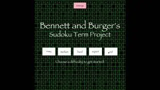 Sudoku Python Term Project