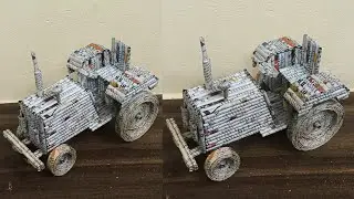 Newspaper tractor | how to make a tractor with paper | newspaper craft ideas | tractor kaise banaye 