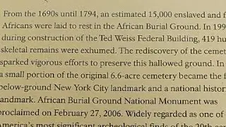 Slave Burial Ground NYC