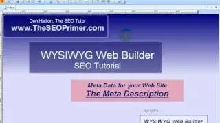SEO Tutorial: Meta Description with WYSIWYG Web Builder
