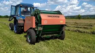 Пресс-подборщик УНИСИБМАШ ПР 110 / Рулонный прес / МТЗ 82