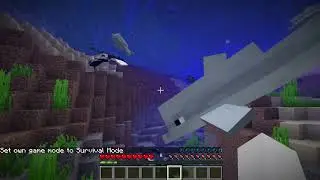 Manta ray in vanilla minecraft, created with objMC!