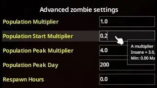 Advanced Zombie Settings