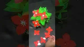 Red petal flower using catsup bottle plastic bottle craft reuse reduce recycle#diy #recycle