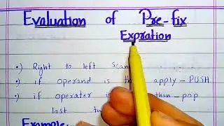 Evaluation  of Prefix Expression | evaluation of prefix expression using stack