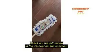 Review Eyliden Dust Mop with Reusable Washable Pads - One Touch Replacement, Height Adjustable Handl