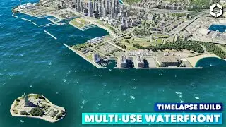 Designing A Extremely Versatile Waterfront with Multiple Uses | Cities Skylines 2 Speedbuild