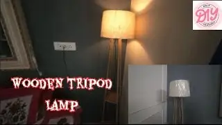 Making of diy big wooden tripod lamp at home #diy #diycrafts 