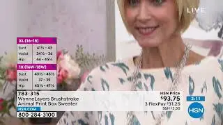 WynneLayers Brushstroke Animal Print Box Sweater