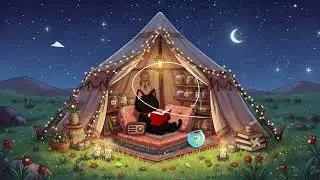 Milo's Cozy Night Camping 🏕️ Lofi Hip Hop Beats 🌙 for Reading & Dreamy Sleep
