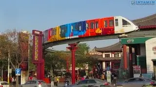 Intamin Straddle Monorail P8 Xi'an - Day and Night Attraction