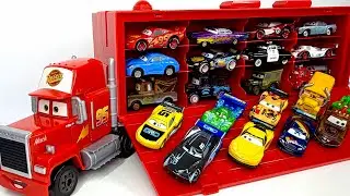 ASMR Organizing 24 Disney Pixar Cars Tomica into Mack Hauler | McQueen, Mater & Friends