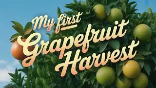 Harvesting my very first grapefruit/homegrown organic #youtube #fruit #grapefruits 