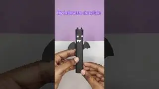 Diy helloween chocolate wrapping ideas 😱💜#shorts #diy #youtubeshorts #chocolate