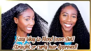 NO FUSS EASY Way to Blend Leave out with Curly Hair | West Kiss V-Part Wig | Simply Subrena