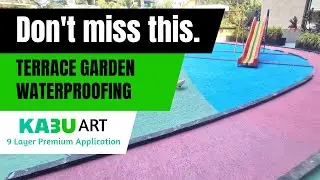 KABU ART - Terrace Garden Waterproofing Application #karoleakagekabumein #waterproofingexperts